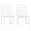 vidaXL Sedie da Giardino 2pz Bianche 50x48x91,5 Legno Massello di Pino