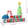 vidaXL Decorazione Gonfiabile Merry Christmas con LED 197 cm