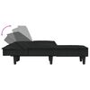 vidaXL Divano Letto a L Nero 255x140x70 cm in Velluto