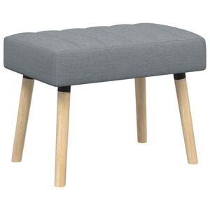 vidaXL Panchina trapuntata a canale Grigio Chiaro 60 x 40 x 45 cm