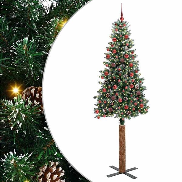vidaXL Albero di Natale snodato con 300 LED Verde e Bianco 210 cm