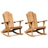 vidaXL Poltrona a dondolo Adirondack 2 pz Marrone