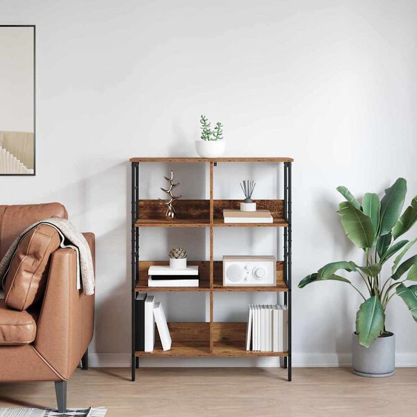 vidaXL Libreria Legno vecchio 82 x 32 x 112 cm Legno multistrato