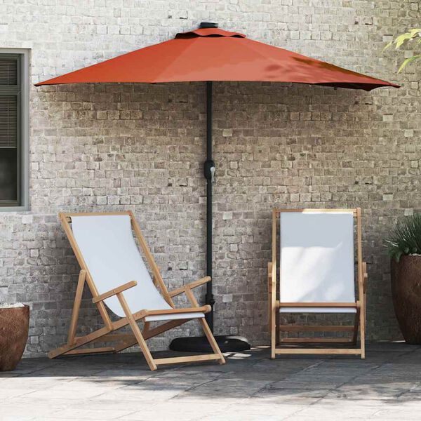 vidaXL Ombrello da giardino Terracotta 294 x 150 x 223 cm