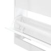 vidaXL Scarpiera Bianco Lucido 63x24x81 cm in Legno Multistrato