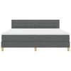 vidaXL Letto a molle con materasso Grigio scuro 180 x 200 cm Tessuto