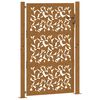vidaXL Cancello da giardino 100x150 cm in acciaio corten con design a foglia