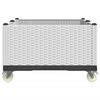 vidaXL Fioriera da Giardino con Ruote Bianca 100x80x54 cm in PP