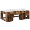 vidaXL Telaio del letto con storage Legno antico 90 x 190 cm