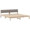 vidaXL Struttura del Letto con testiera Marrone e taupe 200 x 200 cm