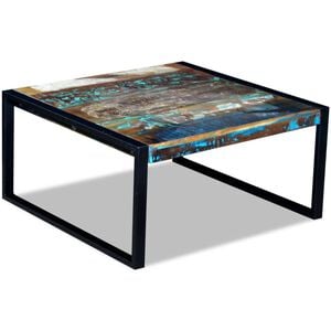 vidaXL Tavolino da Salotto in Legno Massello Anticato 80x80x40 cm