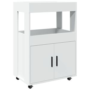 vidaXL Carrello Bar Bianco 60x39,5x89 cm in Legno Multistrato