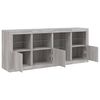 vidaXL Credenza con Luci LED Grigio Sonoma 164x37x67 cm