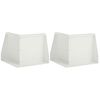 vidaXL Muro di contenimento 2 pz 50 x 50 x 30 cm Acciaio Bianco