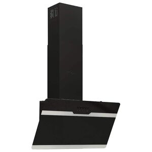 vidaXL Cappa a Parete 60 cm in Acciaio e Vetro Temperato Nero