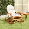 vidaXL Sedia a Dondolo Adirondack con Cuscini Legno Massello di Acacia