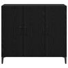 vidaXL Credenza Rovere nero 34 x 90 x 80 cm Legno multistrato