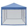 vidaXL Tenda per Feste Pieghevole con Pareti Laterali Blu 3x6 m