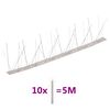 vidaXL Set Dissuasori per Uccelli e Piccioni 10 pz Acciaio 5 File 5 m