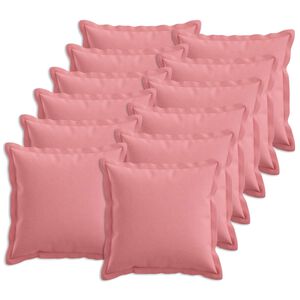 vidaXL Federa 12 pz HOUTEN Rosa 40 x 40 cm Lino