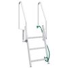 vidaXL Scala da molo a 3 gradini Argento 58 x 77 x 144 cm Alluminio