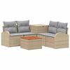 vidaXL Set di divani 6 pz Beige e Grigio Chiaro 55 x 55 x 37 cm