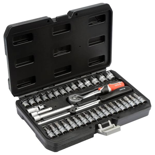 YATO Set cricchetto chiavi a tubo in metallo Nero 38 pezzi YT-14471