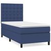 vidaXL Giroletto a Molle con Materasso Blu 90x200 cm inTessuto