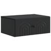 vidaXL Mobiletto da notte a muro con cassetto Nero 49 x 34,5 x 20 cm