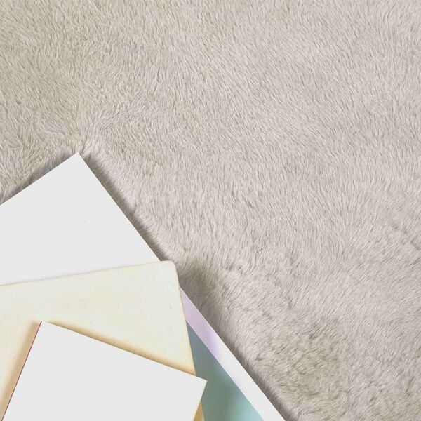 vidaXL Tappeto in Pelliccia Sintetica di Coniglio Olite Beige