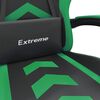 vidaXL Sedia da Gaming Girevole Nera e Verde in Similpelle