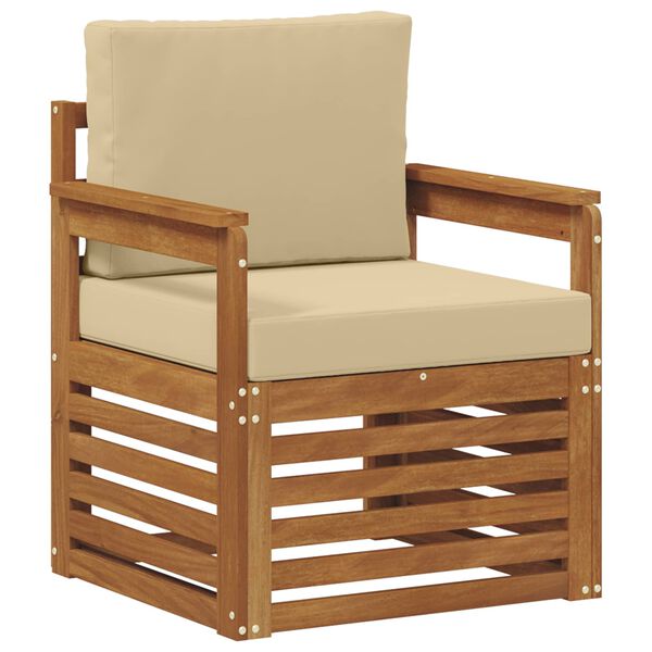 vidaXL Set di divani da esterno Legno di Acacia Massello e Poliestere