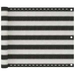 vidaXL Paravento da Balcone HDPE 75x500 cm Antracite e Bianco