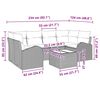 vidaXL Set Divano da Giardino 7 pcs Grigio chiaro e grigio scuro