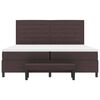 vidaXL Letto a molle con materasso Marrone Scuro 200 x 200 cm Tessuto