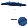 vidaXL Ombrello da giardino Azzurro 385 x 209 x 244 cm Poliestere