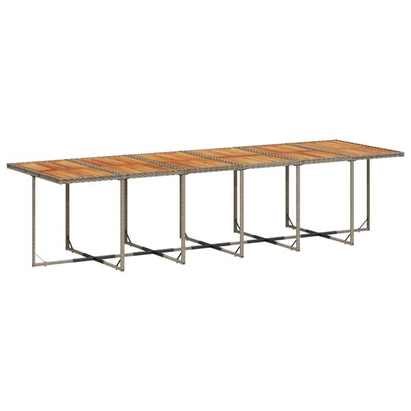 vidaXL Set da Pranzo da Giardino 13pz con Cuscini Grigio in Polyrattan