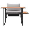 vidaXL Set da Pranzo per Giardino 2 pcs Grigio chiaro Acciaio