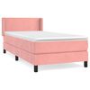 vidaXL Giroletto a Molle con Materasso Rosa 80x200 cm in Velluto