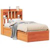 vidaXL Giroletto senza Materasso Marrone Cera 100x200 cm Legno di Pino