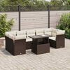 vidaXL Set Divani da Giardino 8 pz con Cuscini Marrone in Polyrattan