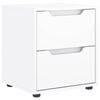 vidaXL Comodino VISNES Bianco 45x40x50 cm in Legno Multistrato