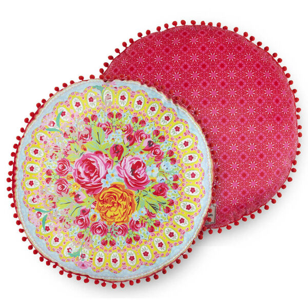 Happiness Cuscino Decorativo WILD ROSE 55x55 cm Rosso
