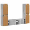 vidaXL Set mobile TV 6 pcs Grigio Sonoma Legno multistrato