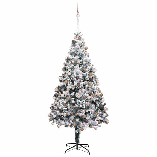 vidaXL Albero di Natale artificiale con 300 LED Bianco 180 cm
