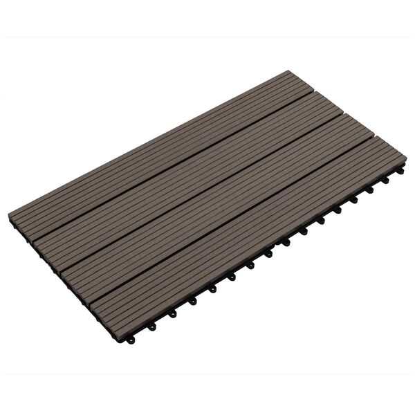 vidaXL Piastrella per Decking 6 pcs Marrone Scuro 60 x 30 cm WPC