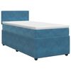 vidaXL Letto box spring con materasso Blu Scuro 90 x 200 cm Velluto