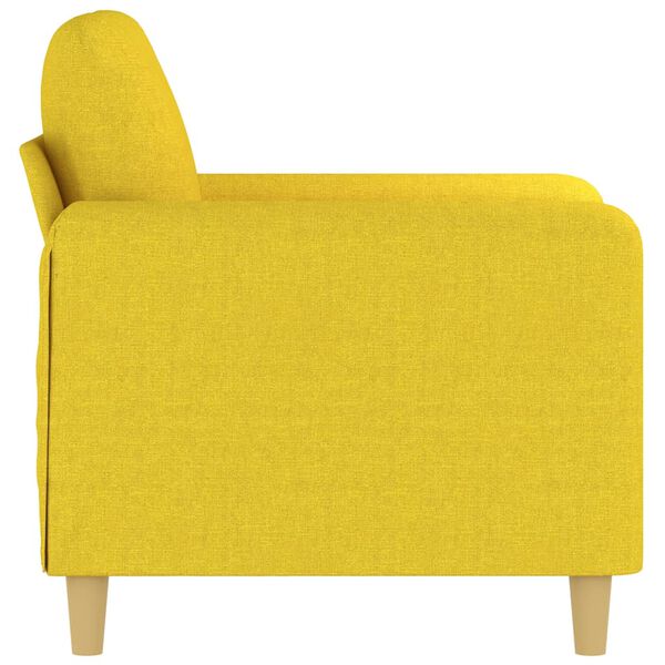 vidaXL Poltrona Giallo Chiaro 60 cm in Tessuto