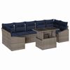 vidaXL Set Divano da Giardino 8 pz Grigio polyrattan