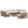 vidaXL Set Divano da Giardino 13 pcs Beige polyrattan